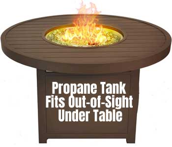 Bluegrass Living Circular Gas Fire Table