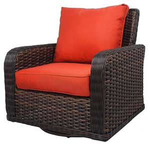 Fire Pit Swivel Chair with Olefin Weather Resistant Cushions