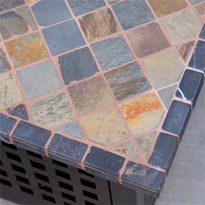 Close-up of Fire Pit Table Tile