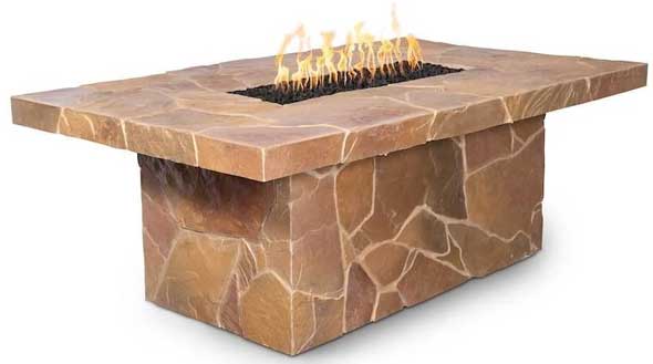 Flagstone Fire Pit Table with Either Propane or Natural Gas Options