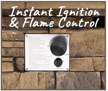Instant Ignition Button on Outdoor Gas Fire Pit Table