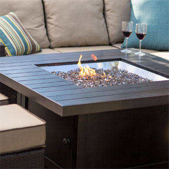Patioflame Fire Pit Table with Glass Embers