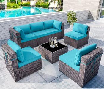 Sectional Sofa Set to pair with Wicker Fire Pit Table