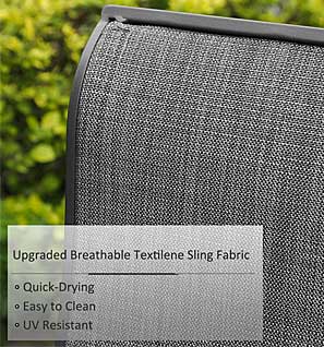 Sling Chair Fabric is Breathable, Quick Drying, Easy Clean and UV Resistant