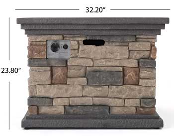 Stone Fire Pit Table Dimensions