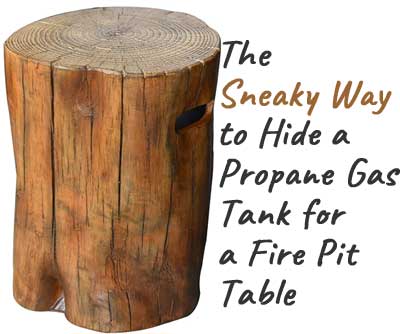 Faux Tree Stump Propane Gas Tank Cover/Side Table