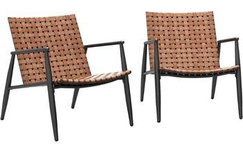 Set of 2 Outdoor Wicker Chairs